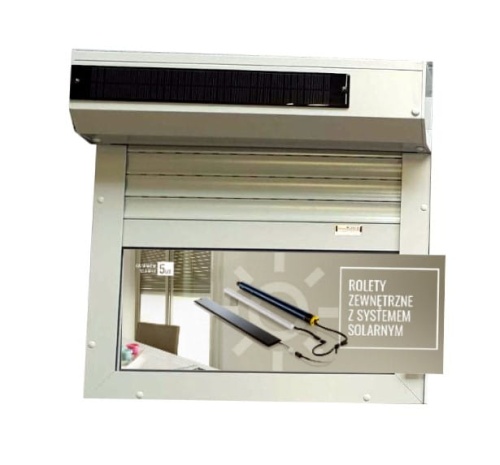 Roleta Zewnętrzna z SYSTEMEM SOLARNYM Zasilania Słonecznego akumulator
