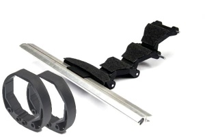 Wieszak Blokada SUPERBLOK do profil 55-77mm 4 Elementowy z Powłoką Filcową i Wpustem ALU Fi 60   