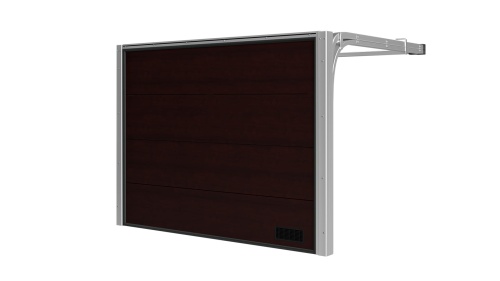 Brama Garażowa Segmentowa Woster PC40DR Dąb Rustykalny Brąz Sprężyny Boczne