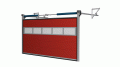 Brama Garażowa Segmentowa Przemysłowa Czerwona Sekcja Przeszklona Woster Solid OSP