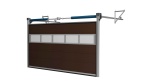 Brama Garażowa Segmentowa Przemysłowa Brąz Sekcja Przeszklona Woster Solid 
