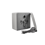 PRZEŁĄCZNIK natynkowy Kluczykowy szary