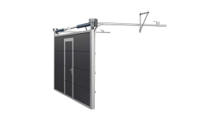 Brama Garażowa Segmentowa Antracyt Woster Door Drzwi Serwisowe Niski próg PCD40