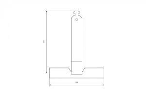 Wieszak Do Rolet Zewnętrznych 130mm do profilu 37-52mm 