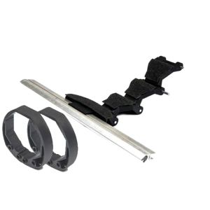 Wieszak Blokada SUPERBLOK do profil 55-77mm 4 Elementowy z Powłoką Filcową i Wpustem ALU Fi 70