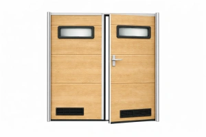 BRAMA GARAŻOWA dwuskrzydłowa ocieplona na wymiar Dąb Turner – rozwierna 40 mm