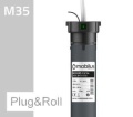 Silnik do Rolet MOBILUS Plug&Roll z elektronicznymi krańcówkami M35 EPR 8/14
