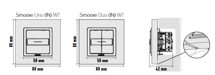 Przełącznik Roletowy Somfy SMOOVE Uno Sterujący z podtrzymaniem